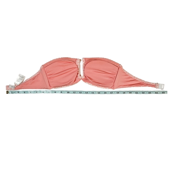 Onia Genevieve Bikini Top, White/Pink Micro Leaves, Small - Picture 13 of 16